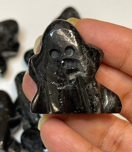 One black tourmaline Ghost around 1.3 inch Tall