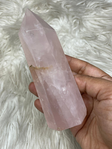 Pink Rose quartz point 2
