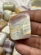 Pink Banded Onyx Tumbled Stone - One