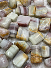 Pink Banded Onyx Tumbled Stone - One