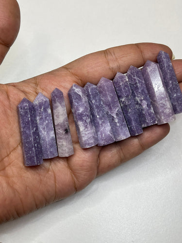 Lilac lepidolite  point -One