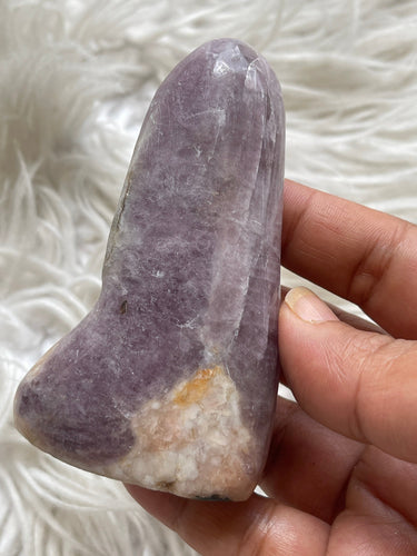 Purple Anhydride Freeform With Epidote & Orange calcite 3