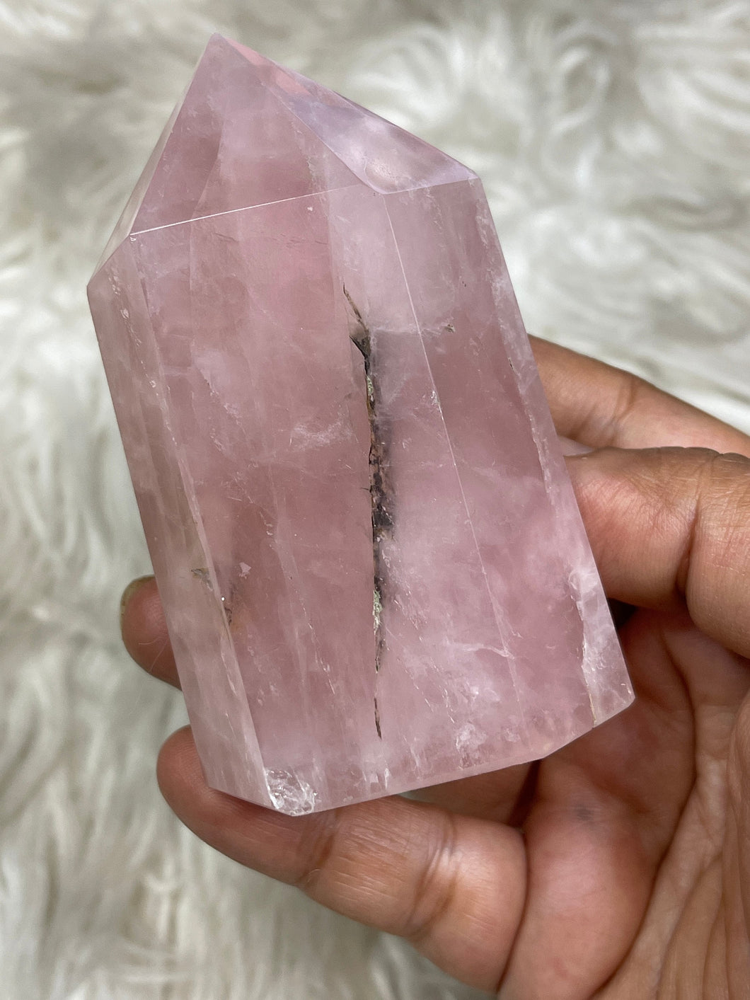 Pink Rose quartz point 1