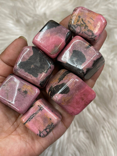 Large Rhodonite Tumbled Stone  - One single tumble