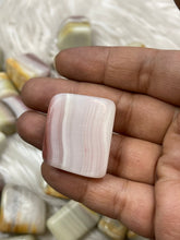 Pink Banded Onyx Tumbled Stone - One