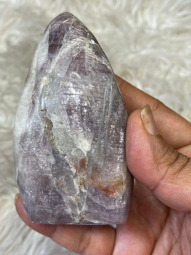 Purple Anhydride Freeform With Epidote & Orange calcite 3