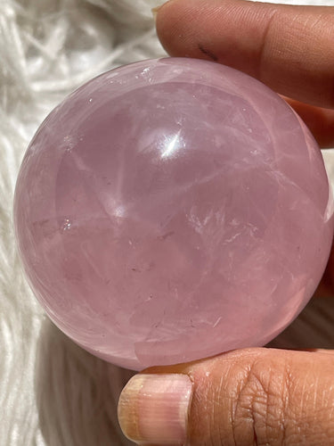 Star Rose Quartz Crystal Sphere 3