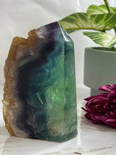 One Green Blue fluorite Raw Point