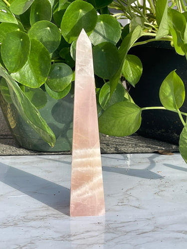 Large Rose Quartz  Obelisk 2 - 7.5 inches