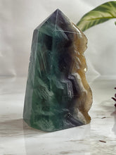 One Green Blue fluorite Raw Point