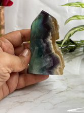 One Green Blue fluorite Raw Point
