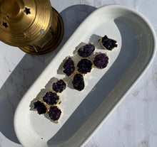 One Raw Amethyst Druzy Crystal Pendant