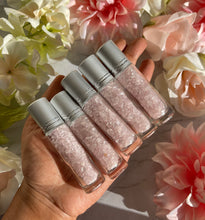 One Rose Quartz Chips Bottle Black Obsidian Roller