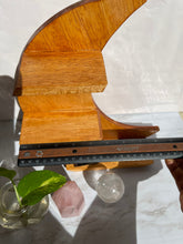 Moon Shaped Crystal Wooden Stand