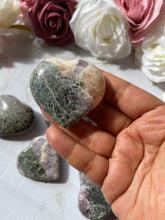 Purple Anhydride Heart With Epidote - One