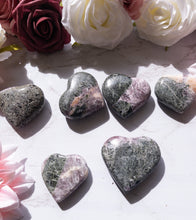 Purple Anhydride Heart With Epidote - One