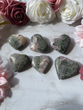 Purple Anhydride Heart With Epidote - One