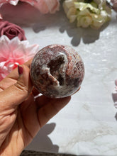New Stone ! Red Jasper Druzy Geode Sphere -57mm