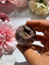 New Stone ! Red Jasper Druzy Geode Sphere -42mm