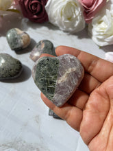 Purple Anhydride Heart With Epidote - One