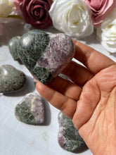 Purple Anhydride Heart With Epidote - One