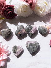 Purple Anhydride Heart With Epidote - One