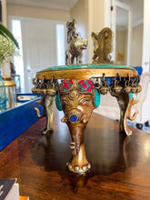 Lovely Brass Altar With Meenakari Stone Work