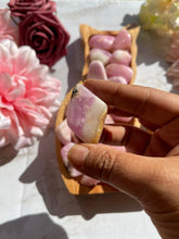 One Pink Aragonite Tumbled Stone AAA Quality