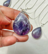 One Amethyst Teardrop Necklace