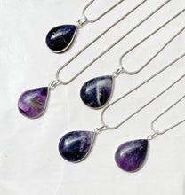 One Amethyst Teardrop Necklace