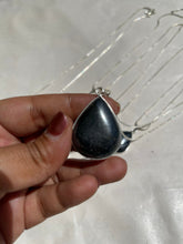 One Pyrite Teardrop Necklace