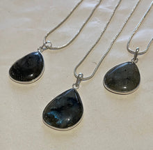 One Labradorite Teardrop Necklace