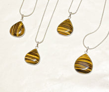 One Tiger Eye Teardrop Necklace