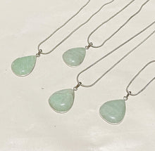 One Chrysoprase Teardrop Necklace