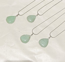 One Chrysoprase Teardrop Necklace