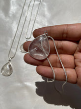 One Clear Quartz Teardrop Necklace