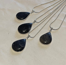 One Gray Aventurine Teardrop Necklace
