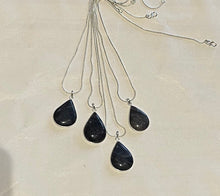 One Gray Aventurine Teardrop Necklace