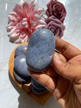 One Blue Dumortierite Palmstone