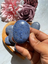 One Blue Dumortierite Palmstone
