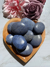 One Blue Dumortierite Palmstone