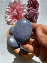 One Blue Dumortierite Palmstone