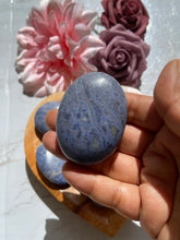 One Blue Dumortierite Palmstone