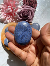 One Blue Dumortierite Palmstone
